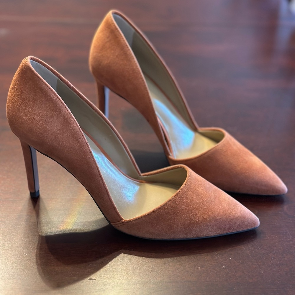 Ann Taylor Azra Suede Heels - Southwest clay - size 7